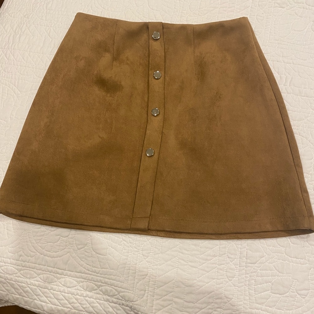 Let them eat cake suede skirt